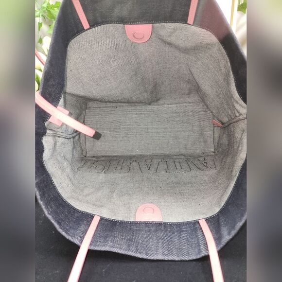 NWOT Prada Denim Logo Patch Tote W/ Pouchette, Dust Bag And COA - Picture 14 of 16